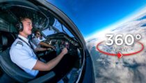 360° Airline Cockpit View, FULL Flight | Dallas – Miami | American Eagle E-145