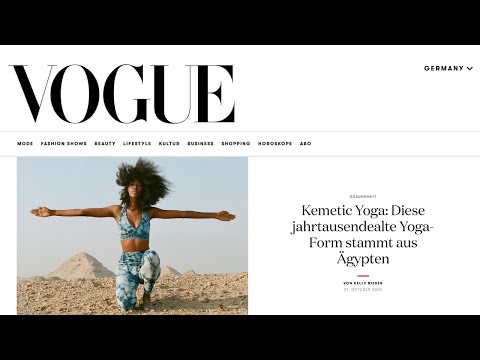 My Top 3 favourite Kemetic Yoga Poses for VOGUE Germany (English subtitles)