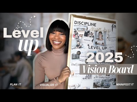 How to create your 2025 vison board to LEVEL UP your life | LEVEL UP 2025