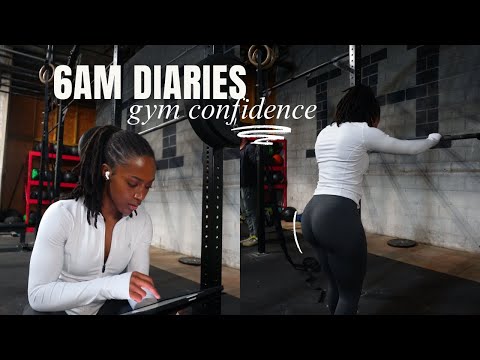 6AM Diaries | Building Gym Confidence ! gym bag essentials, glute leg day, protein shake, etc.