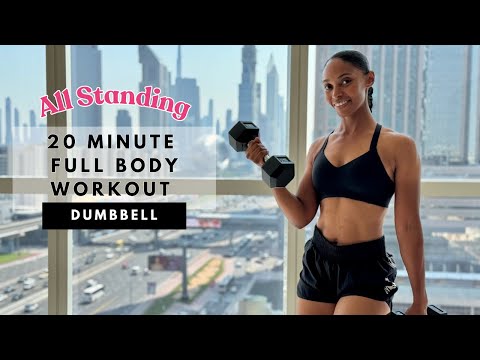 20min STANDING Full Body DUMBBELL Workout | Build Your Muscle & Strength
