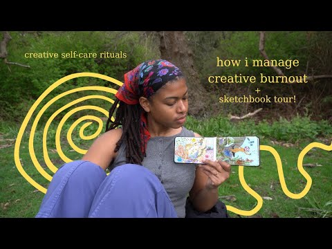 How i manage burnout with creative self-care 𖦹 sketchbook tour