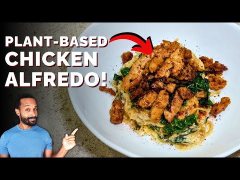How to Make Mind Blowing Vegan Chicken Alfredo using SOY CURLS!
