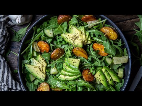 Avocado Arugula Salad w/Creamy Mustard Dressing