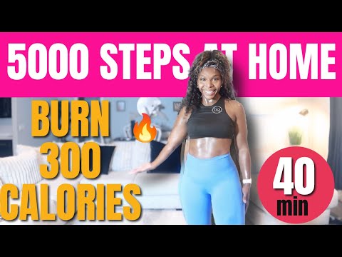 5000 Steps at Home to Burn Belly Fat! 5000 Steps Indoor Workout!