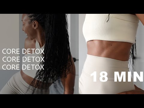18 Min PILATES CORE DETOX (Interval style) | w/ light dumbbells & ball *optional*