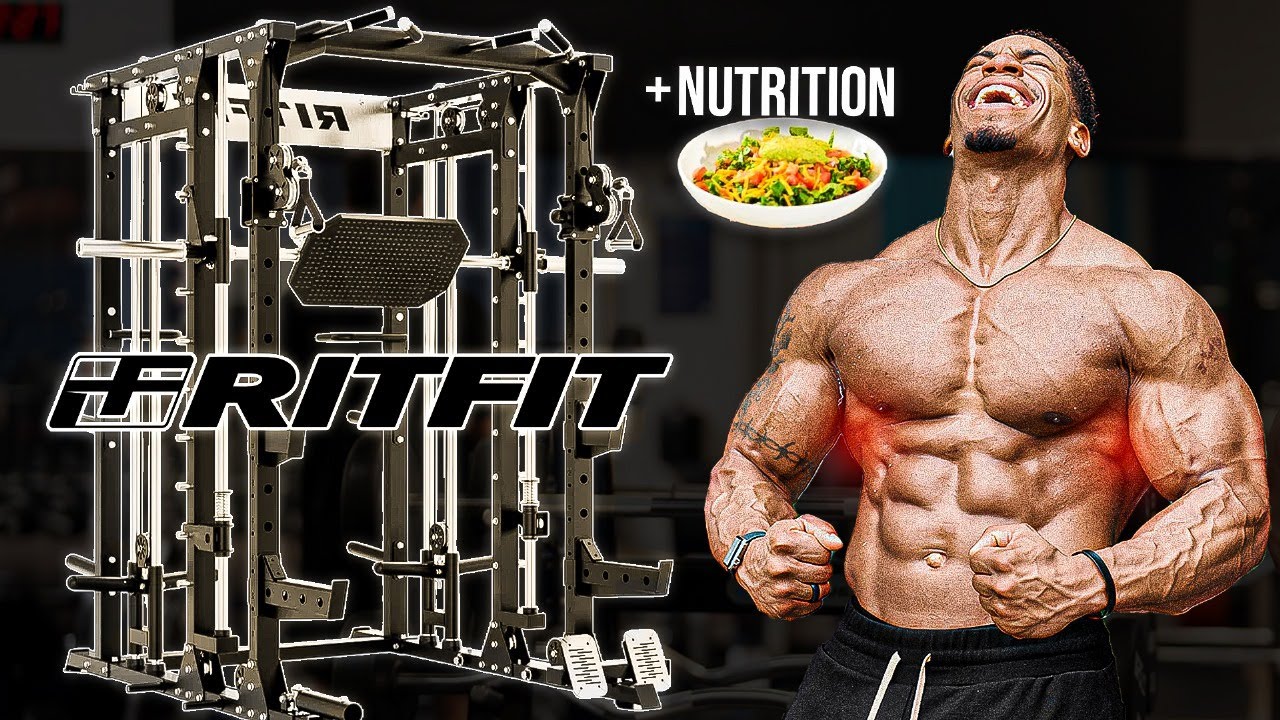 What I Eat Before and After the Gym + Full Workout Routine (New RITFIT Home Gym)