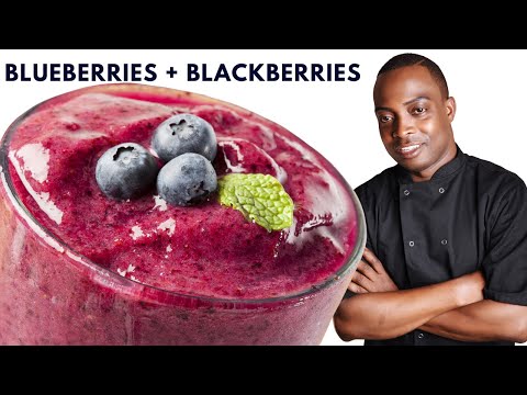 Blueberries + blackberries for breakfast fat burning smoothie recipe