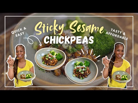 STICKY SESAME CHICKPEAS | MEALS UNDER $2 | QUICKY, EASY, & TASTY