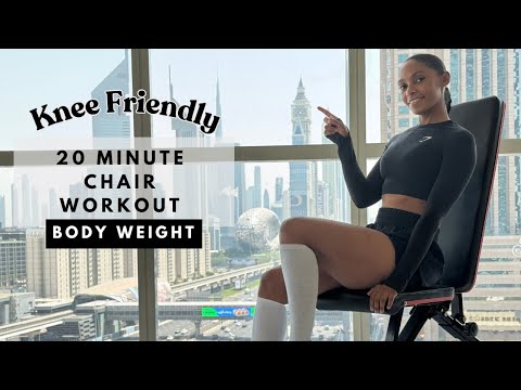 20min EASY ON THE KNEES CHAIR ASSISTED FULL BODY WORKOUT | Get moving & Feel Good!