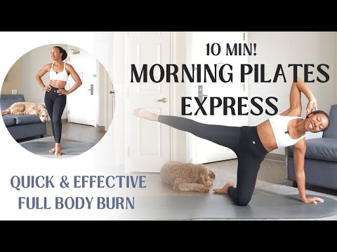 10 MIN Full Body MORNING PILATES ✨ (no breaks, quick & effective burn)
