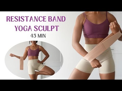 45 Min YOGA SCULPT w/ a Resistance Band 🔥