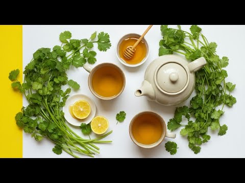 Bedtime tea coriander ginger lemon! Remove toxins from the body!