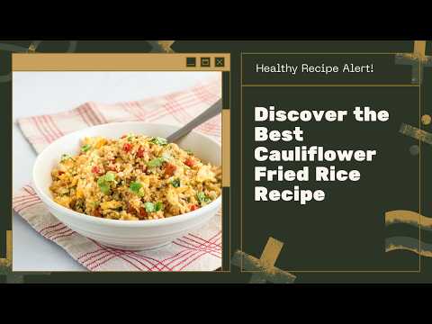 Cauliflower Fried Rice. Excllent low carb fried rice | Chef Ricardo