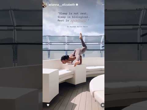 Sleep is biological, rest is spiritual 🫶🏽 #yoga #armbalance