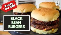 Making Vegan Tasty Black Bean Burgers for Under $10!? | @AfroVeganSociety