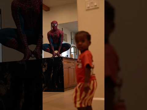 Surprising my son with SpiderDad..
