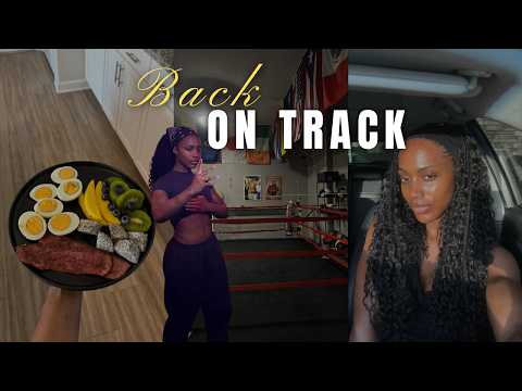 Getting Back On Track | skincare, meal prep, boxing + life update (New Dog!)