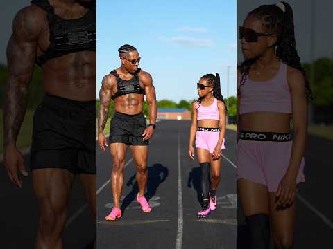 Racing my daughter, and if she wins… I’ll finally buy her a cellular phone📱😭