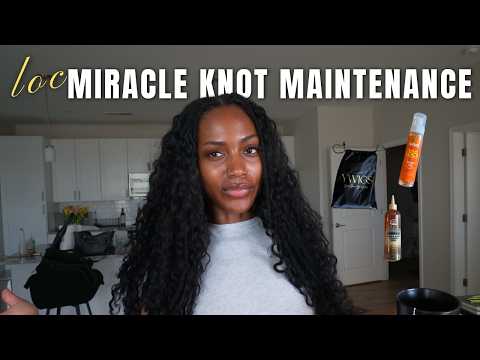How I Maintain My Locs Between Retwists | Removing + Reinstalling Miracle Knots Over Long Locs