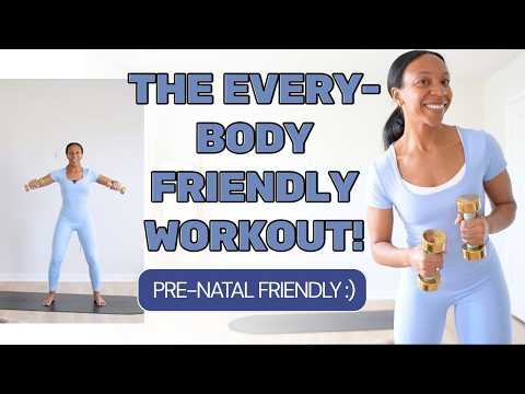 The EveryBODY Friendly Workout for Beginners, Sensitive Knees, & Mommas-to-Be🤍🤰🏻 (17 min)