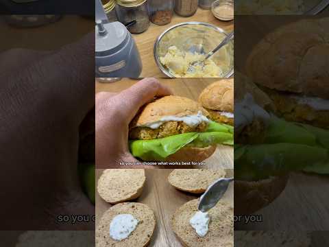 Vegan crab cake sandwiches 2 ways – baked or pan-fried! Watch the full video!