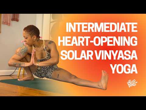 Intermediate Heart-Opening Solar Vinyasa Yoga | Boost Self-Compassion | 20 Minutes